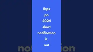 Ibps po notification 2024 #ibps #ibpspo #ibpspo2024 #bankexam  #shorts