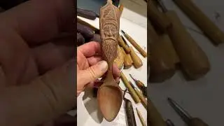 Ложка с дедом морозом почти готова.