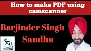 How to make pdf using CamScanner
