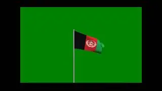 afganistan flag green screen