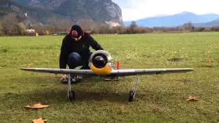 Saito FG-84 Warm Up Run in Topflite FW-190