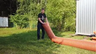 Foundation on a slope. Sewerage. Layer-by-layer compaction. (Series 4)