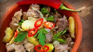 Говурма (Ковурма) из баранины в казане на костре