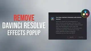 Disable You have reached a limitation with DaVinci Resolve popup