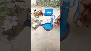 plant trees and water them | mini hand pump and tractor rural project