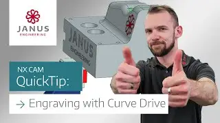 NX CAM Tutorial | Engraving with Curve Drive