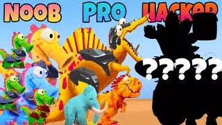 Dino bash - NOOB vs PRO vs HACKER - SPINOSAURUS UNLOCKED 😘😘
