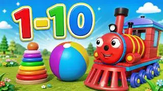 Learning numbers from 1 to 10 — Educational cartoons for kids — Olly the train