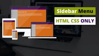 Hamburger Sidebar Menu using HTML CSS | Sidebar Menu | HTML CSS Project