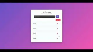 My Notes App Todo 