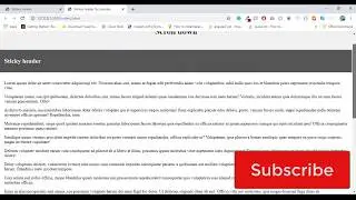 How to create sticky header using CSS and JavaScript