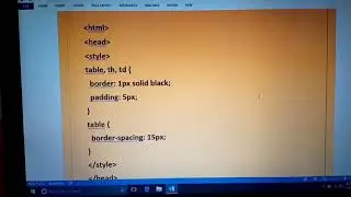 Table border spacing in HTML , HTML Table Border Spacing  , HTML Course, HTML tutorial for beginners