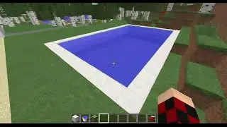 Я построил аквапарк в моём городе в Minecraft.