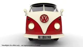 Airfix QUICK BUILD VW Camper CAD Render animation