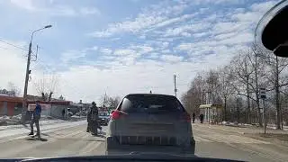 Коломна . Дорога из запрудов в колычёво. Таймлапс  . 27.03.2021