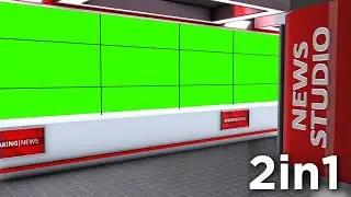Virtual Studio & News Room Green Screen Backgrounds