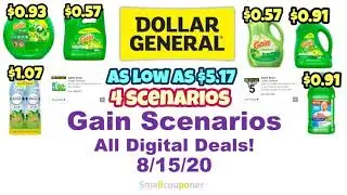 Dollar General Gain Scenarios 8/15/20! All Digital Deals!