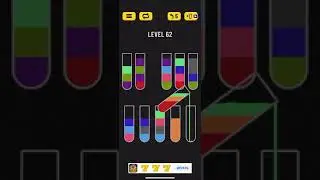 Прохождение Water Sort Puzzle level 62 👍🏻👍🏻👍🏻