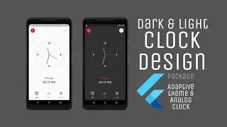 Flutter UI Practicing I Dark & Light mode Analog clock design using flutter packages.