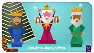 Christmas Star Greetings - 3 Wise Men - After Effects template project