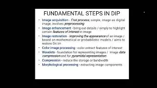 Fundamental steps in digital image processing