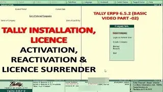 TALLY INSTALLATION, LICENCE ACTIVATION, REACTIVATE LICENCE & SURRENDER LICENCE (PART 2)
