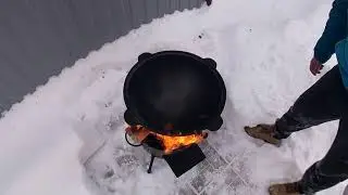 Обжиг нового казана