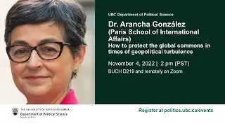 Dr. Arancha González “How to protect the global commons in times of geopolitical turbulence”