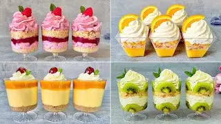 4 Best NO BAKE Fruit Desserts Cups Recipes. Easy and Yummy fruit dessert ideas in 5 minutes!