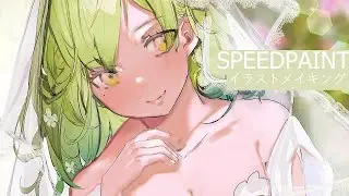 - BRIDE - CERES FAUNA (HololiveEN) 🎨[Speed painting 스피드페인팅 /  ラストメイキング Clip Studio]  🎨