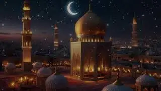 mosque with snow background