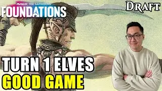 Turn 1 Llanowar Elves. The Most Satisfying Start In Magic | Foundations Draft | MTG Arena