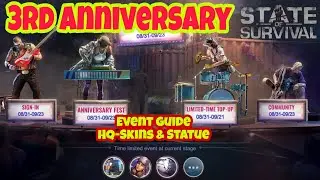 State of Survival: 3rd Anniversary event - Full Event Guide - Skins, Frames & Statues. F2P to Whale