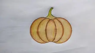 How to draw a pumpkin step by step//pumpkin drawing easily 