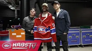 Cole Caufield and Jake Evans meet Thomas Rhett