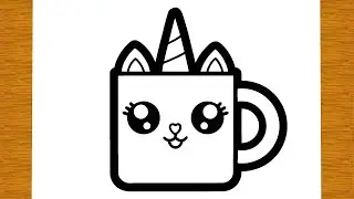 CÓMO DIBUJAR UNA TAZA DE UNICORNIO | Dibujos para dibujar