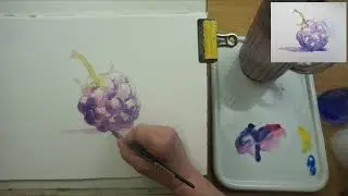 Loose Juicy Watercolour Blackberry