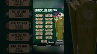 ICC CHAMPIONS TROPHY 2025 SCHEDULE ANNOUNCED😱All Matches In Pakistan🇵🇰♥️