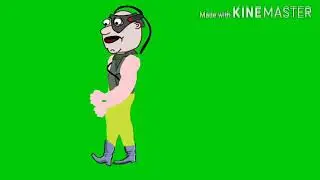 Free Green screen walking cartoon character video(2)