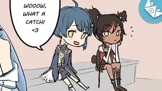 [Xingyun] A Nice Catch | Genshin Impact Comic Dub | Crownie