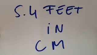 5.4 feet in cm?