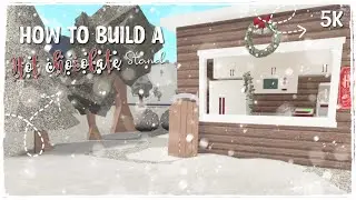 How to build a Hot Chocolate stand and Christmas tree farm (Roblox Bloxburg)