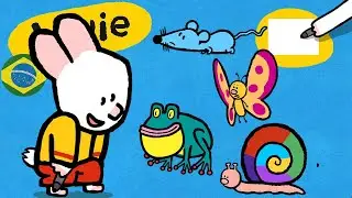 Louie, desenhe me 🎨 ✐ Animais pequenos ✐ | Desenhos animados para crianças