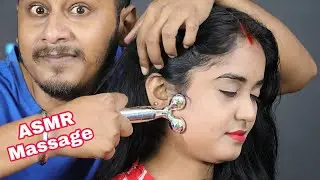 Relaxing and Tickling Massage For Women | Head Massage and Neck Cracking | Moral Of ASMR