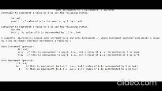 Auto Increment/ Auto Decrement Operators in C #prefix operators  #postfix operators in C
