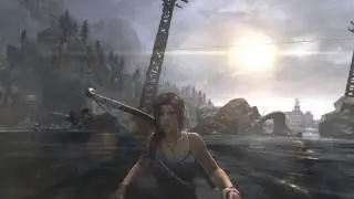 TOMB RAIDER. В лодке. За штурвалом-луком.
