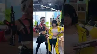 Free Fire official pizza party real life Kelly and kapila free fire character