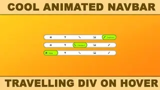 Travelling active div on hover - Best navbar UX/UI using CSS