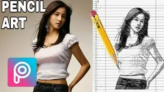 Cara membuat sketsa foto ||  pencil art || sketsa effect || picsart editing tutorial #13