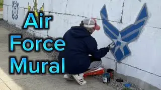 Painting Air Force Mural